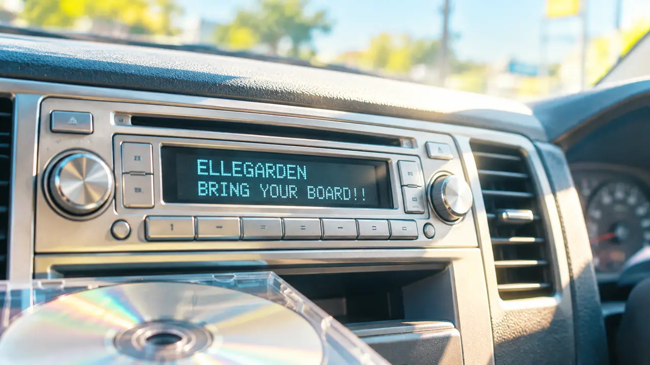 夏の車内、エルレガーデン再生中