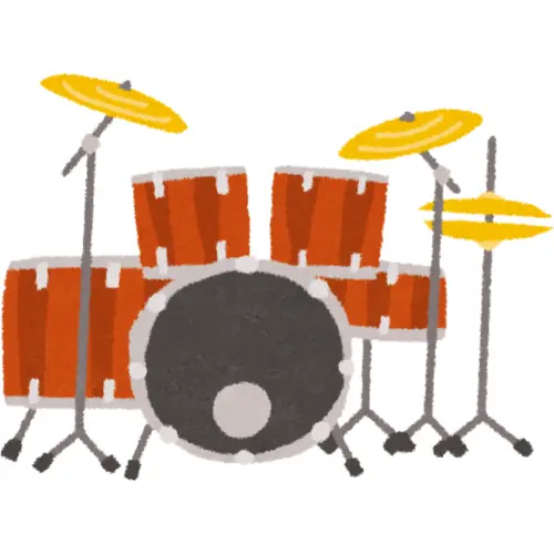 ドラムセットのイラスト