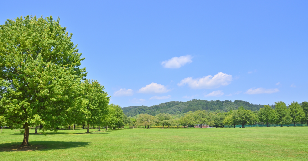 国営みちのく杜の湖畔公園