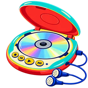 カラフルなCDプレーヤー