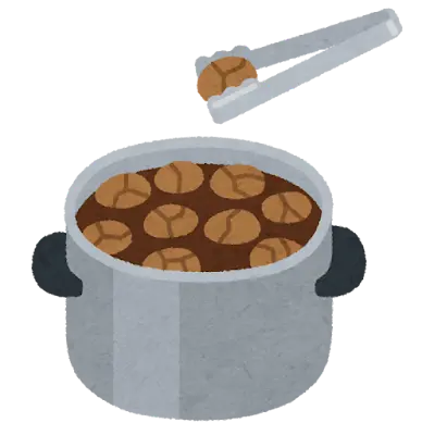茶葉蛋の鍋のイラスト