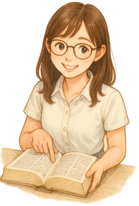辞典を読む人のイラスト