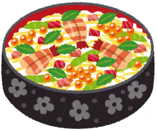 ちらし寿司のイラスト