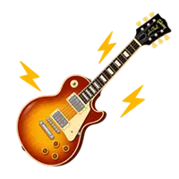 GIBSONレスポールスタンダード（サンバースト）と稲妻